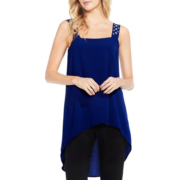NWT Vince Camuto Crepe Grommet Tank Top - Picture 1 of 1